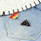 Брошь унисекс, с эмалью, с изображением героев мультфильмов, черного и белого цветов