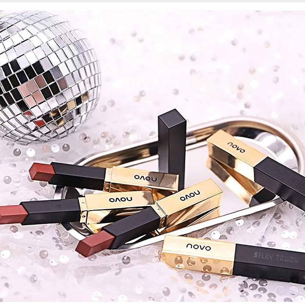 Novo новый стиль туманная бархатная тубуль маленькая губная помада долговечный