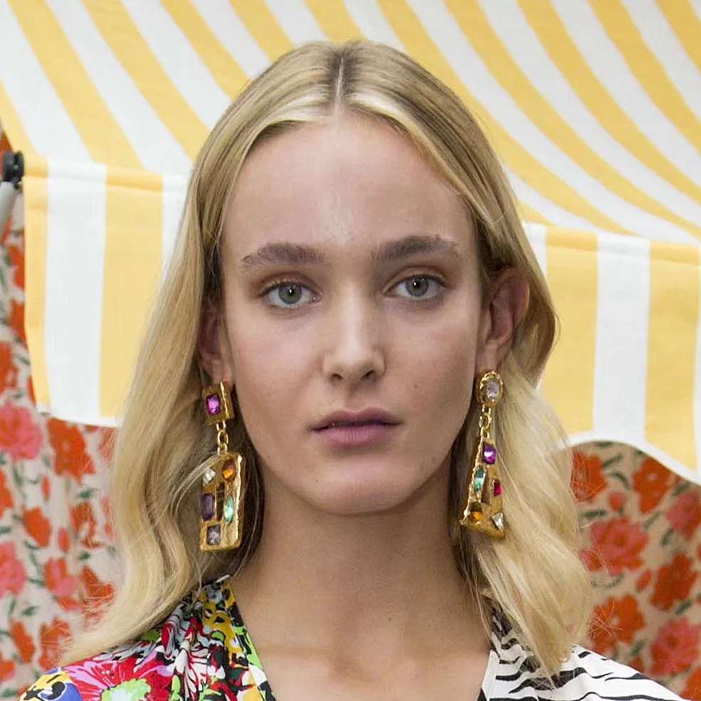 Лидер продаж Винтажные висячие серьги из сплава с кристаллами треугольные