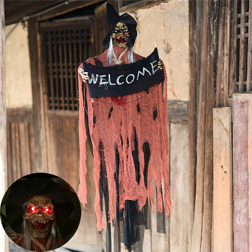 Реквизит для Хэллоуина Добро пожаловать на дверь электрические игрушки со