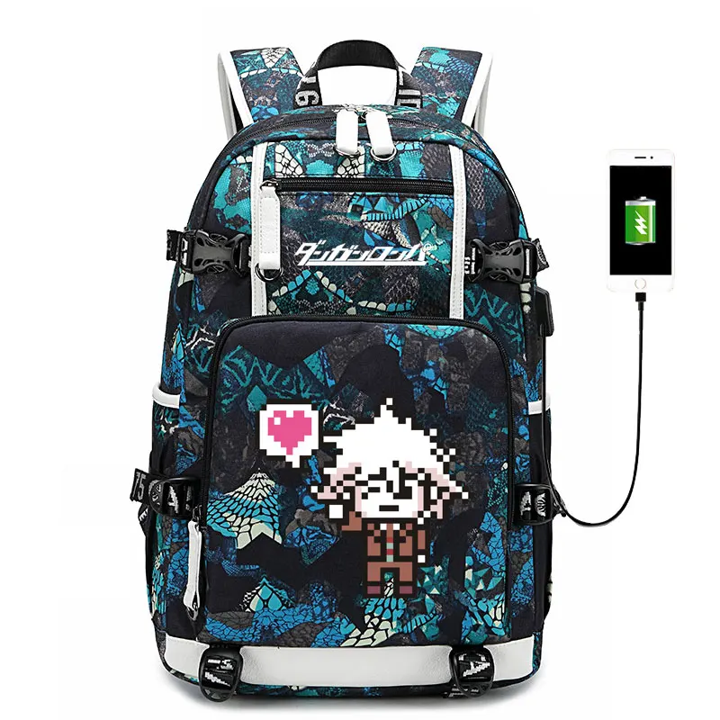 Danganronpa рюкзак Komaeda Nagito Косплей Dangan Ronpa Холщовая Сумка школьная сумка дорожные