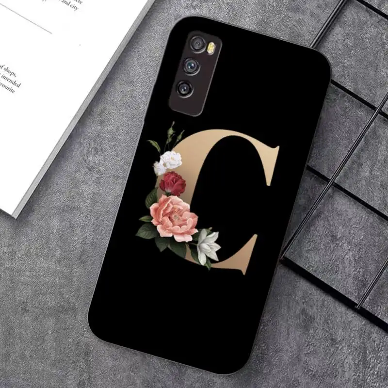 TOPLBPCS пользовательский 26 Английский имя буквы цветок начальный телефонный чехол