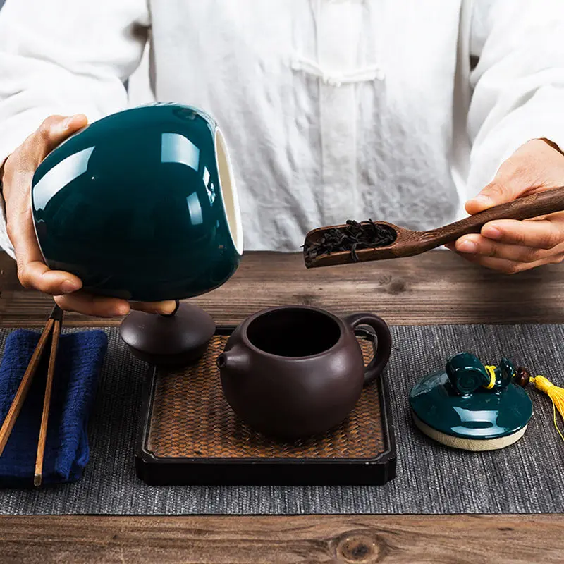 Банка для чая карамельных цветов Кухонный Контейнер хранения специй фарфоровая