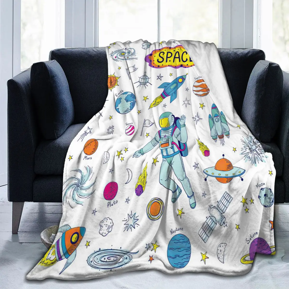 

Super soft sofa blanket plaid collage sublimation cartoon animation bedding flannel plaid blanket bedroom decorative blanket 11