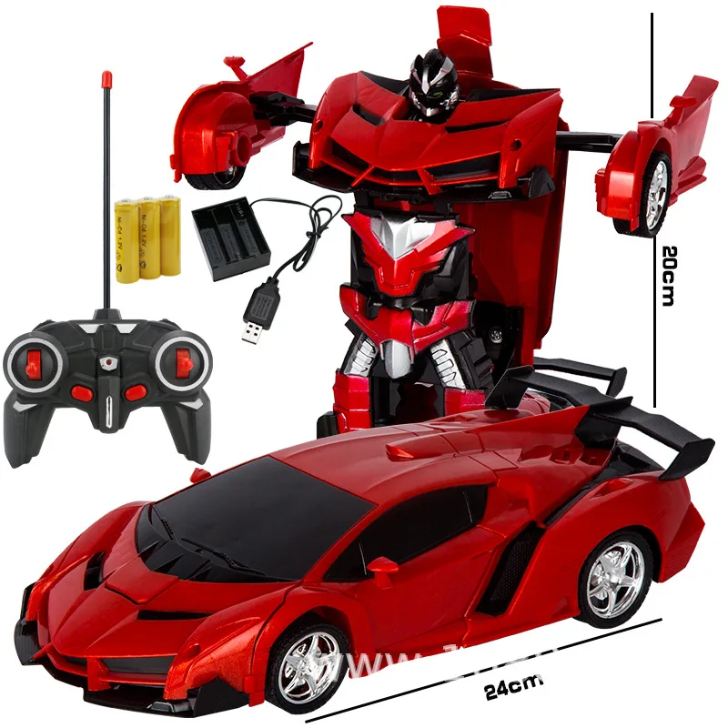 

New Charging Remote Control Deformation Car One-Button Deformation Remote Rontrol Car Robot Children Toy Car Funny Gift