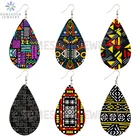SOMESOOR Африканский Племенной принт ткани дизайн деревянные слезы Висячие серьги афро Ethinc подвеска Анкара Висячие ювелирные изделия для женщин Подарки