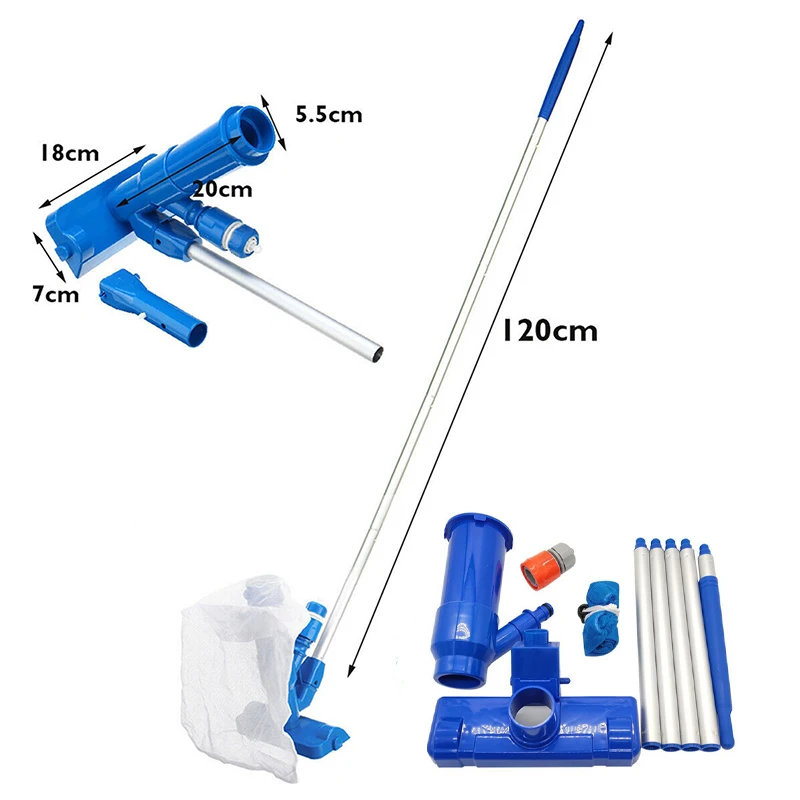 

Swimming Pool Vacuum Cleaner Cleaning Disinfect Tool Suction Head Pond Fountain Spa Pool Vacuum Cleaner Brush with Handle EU/US