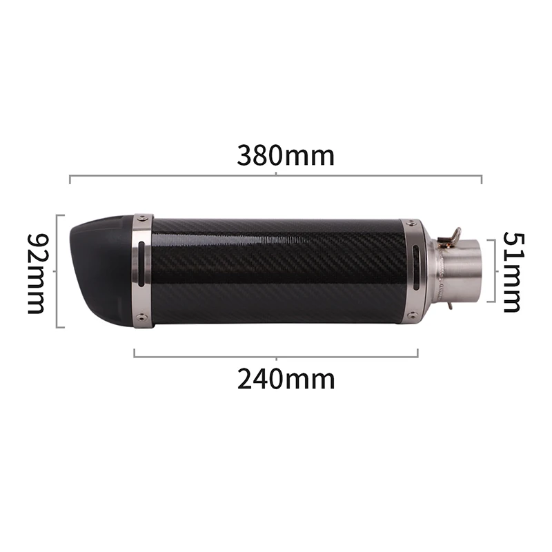 51 мм Универсальный Мотоцикл выхлопная труба модифицированный скутер Leovince муфта