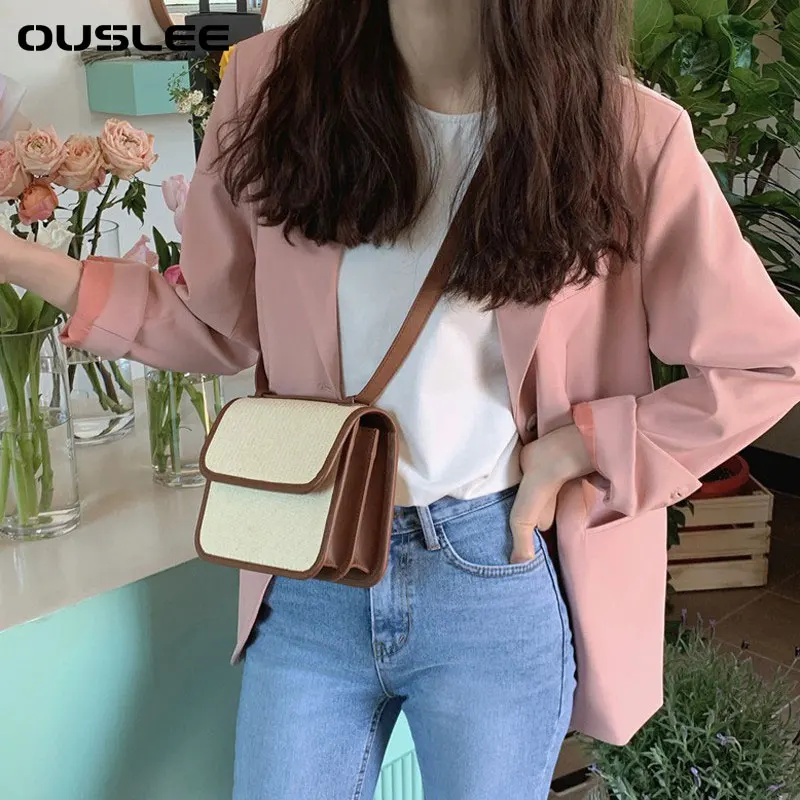 OUSLEE Spring Ladies Skirt Solid Suits Women Single-breasted Jacket & Pencil Skirt Suits Business 2 Pieces Sets Office Uniform