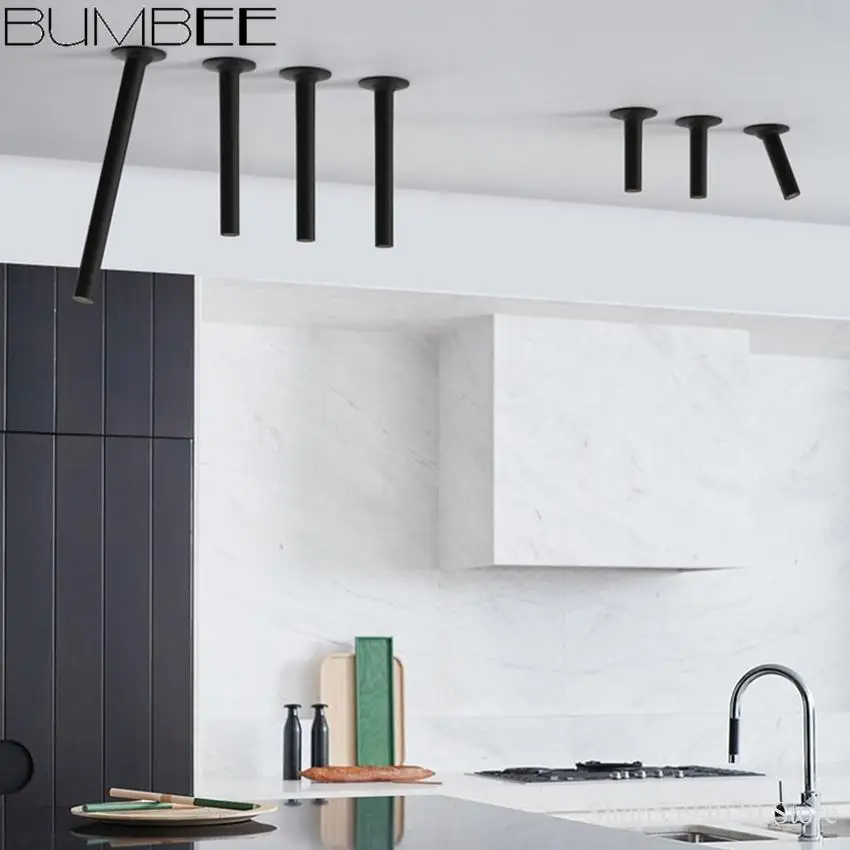 Современный светодиодный потолочный светильник диаметром лампа трубка для