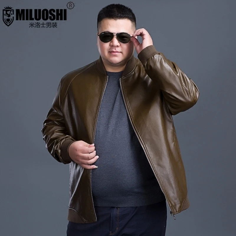 8XL 7XL размера плюс 2020 новая кожаная куртка мужская одежда для тренда тонкая