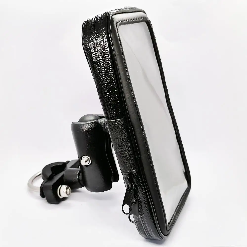 Мотоциклетный держатель для сотового телефона с водонепроницаемым чехлом на