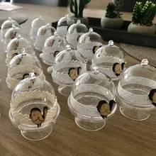 20шт/12 шт милые прозрачные пластиковые конфетные коробки, свадебные подарочные коробки для гостей