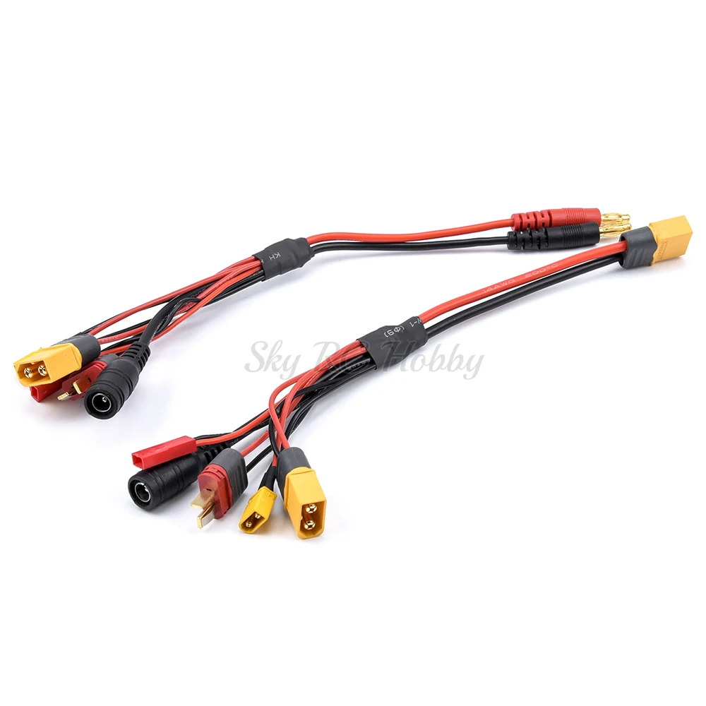 20 см 18AWG 4 0 мм банановый штекер XT60 к XT30 DC5.5 T зарядного устройства адаптер кабель