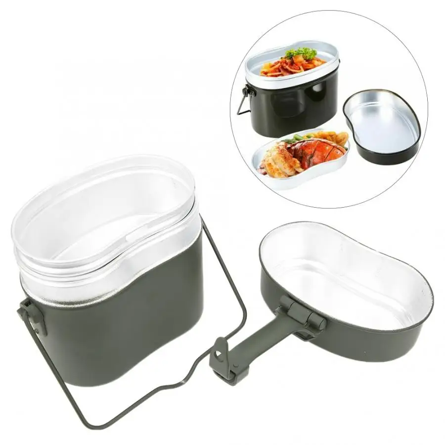 Походная посуда из алюминия для кемпинга походная Военная Ланч-бокс чаша походов