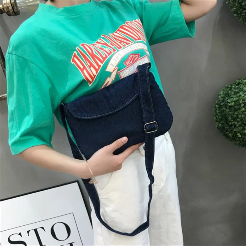 

Vintage HandBags Crossbody Messenger Purse Shoulder Bag Fashion Women Simple Denim Bags Feminina