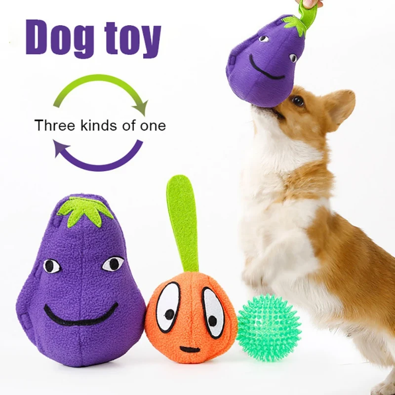

Pet Dog Sniffing Chew Plush Toy Slow Food Leakage Food Smell Molar Bite-Resistant Durable Pet Dog Training Supplies