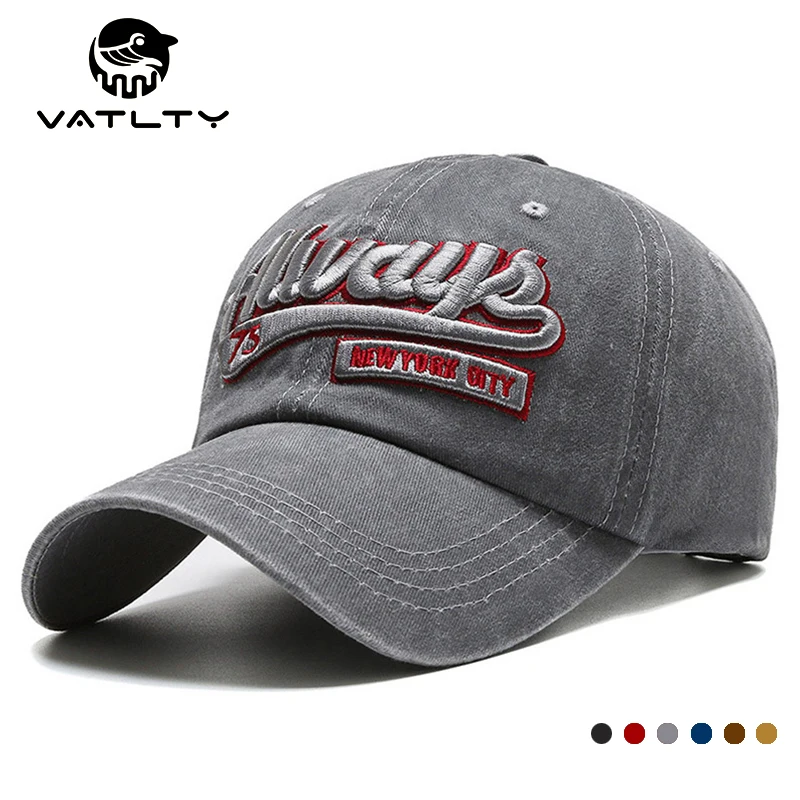 

VATLTY Fashion Hats For Men Natural Cotton Letter Embroidery Breathable Summer Cap Streetwear Style Hip Hop Cap Trucker Hat