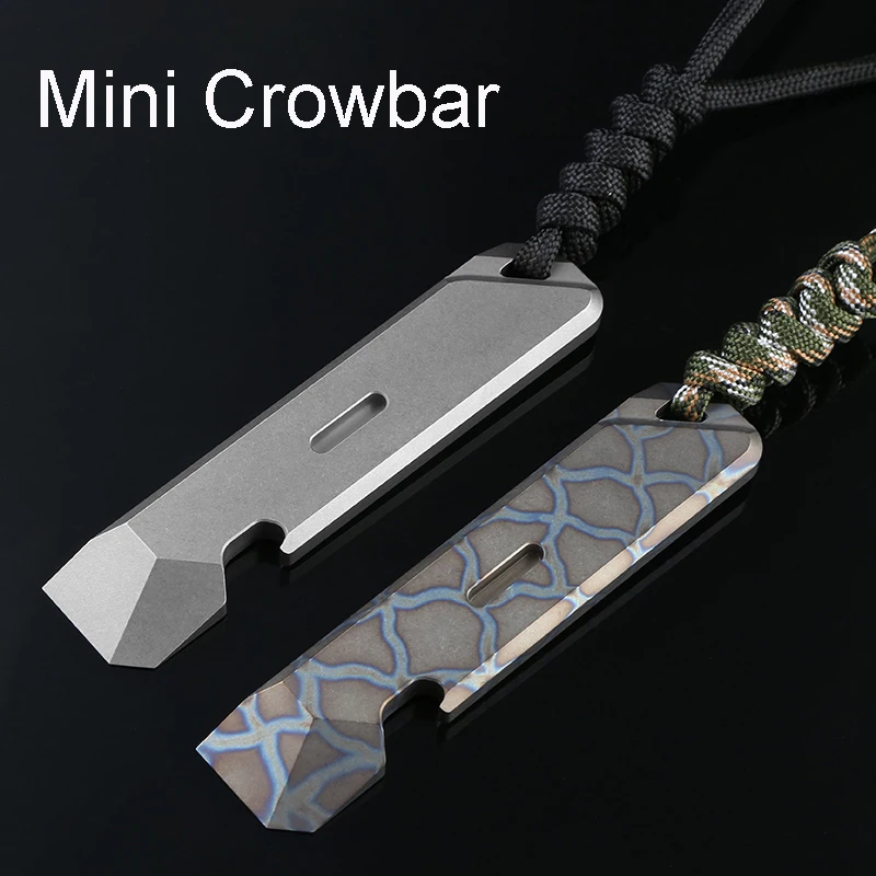 

Multifunctional Crowbar Portable EDC Titanium Alloy Cool Stick Legal Self-Defense Tool Beer Bottle Opener Screwdriver