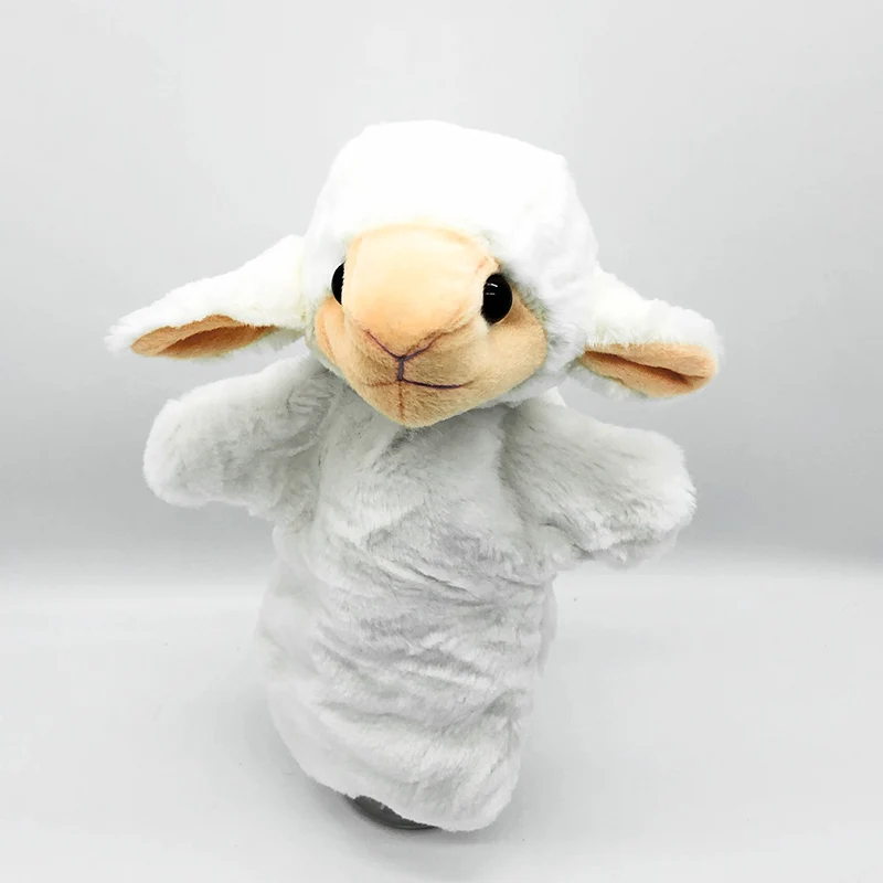 sheep Мультяшные 12 символических животных ручная кукла настоящая жизнь плюшевый дракон Свинья мышь кукла в форме обезьяны куклы на день рождения игрушки для детей B18 - Цвет: sheep