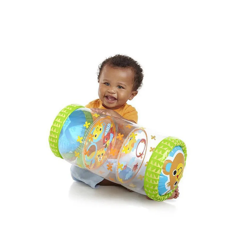 Надувная Детская игрушка для раннего развития с погремушкой и мячом из