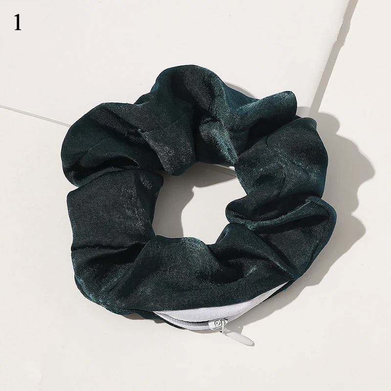 

Leopard Floral Dot Printed Hair Ring Headwear With Zip Women Elastic Hair Bands Scrunchies Rubber Band Hair Accessories Headwear