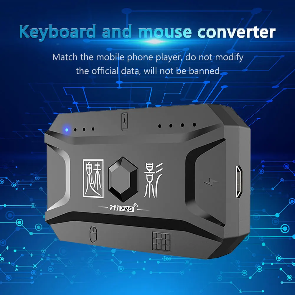 

Portable Gaming Keyboard Mouse Converter Gamepad Mobile Controller Keyboard Mouse Adapter Converter Bluetooth-compatible 5.0