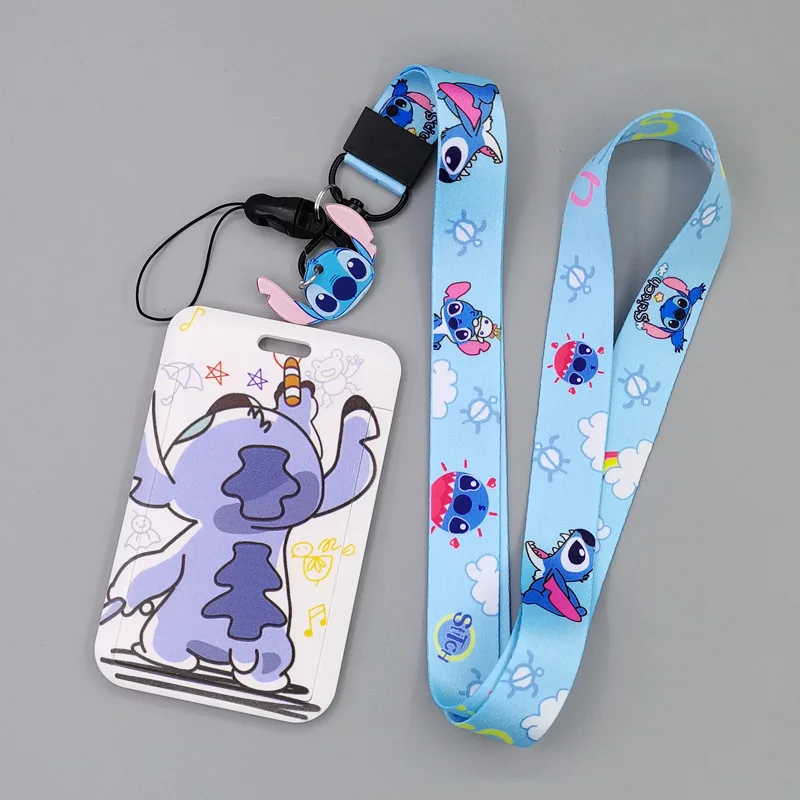 yq176 cute stitch key lanyards for keychain pendant id card cover phone usb badge holder key ring neck straps accessories gifts free global shipping