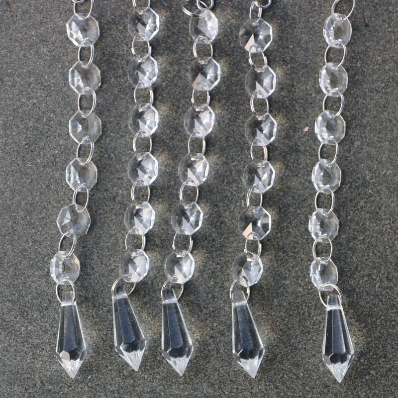 5 шт. 38 мм прозрачная Хрустальная люстра лампа призмы детали подвесное стекло