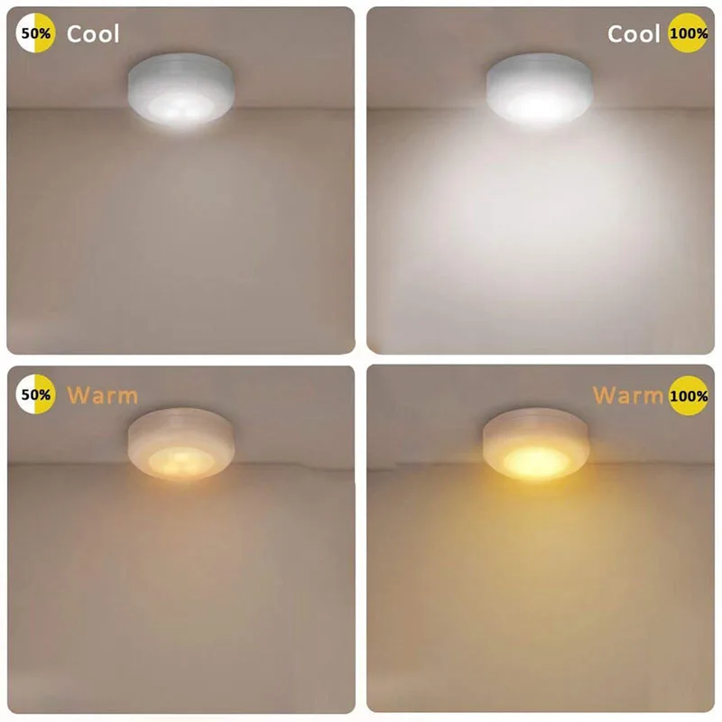 led cabinet light whitewarm light color remote control wireless dimmable led night lamps battery light for closet kitchen stair free global shipping