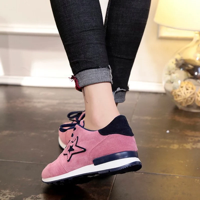 

CPI Women Casual Shoes 2018 Spring Summer Leather Shoes Woman Flats Fashion Sweet Breathable Women Sneakers EE-51