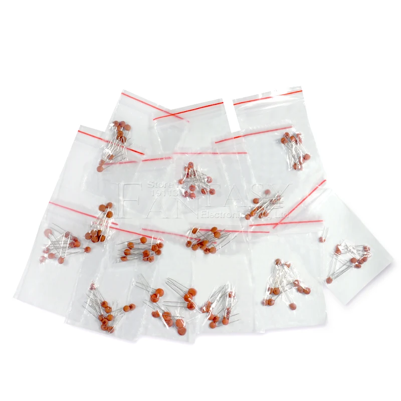 30 valuesX10pcs=300pcs Ceramic capacitor 2PF-0.1UF component diy samples kit new and original | Электронные компоненты и