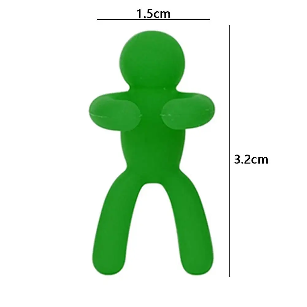 

6 Pieces Of Creative Silicone Villain-shaped Wine Glass Label Bar Party Mixed Color Marker Kitchen Meal Cup Label Logo