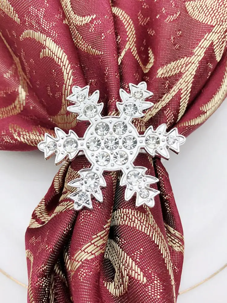 Кольцо для салфеток со снежинками пряжки стульев украшение свадьбы сделай сам