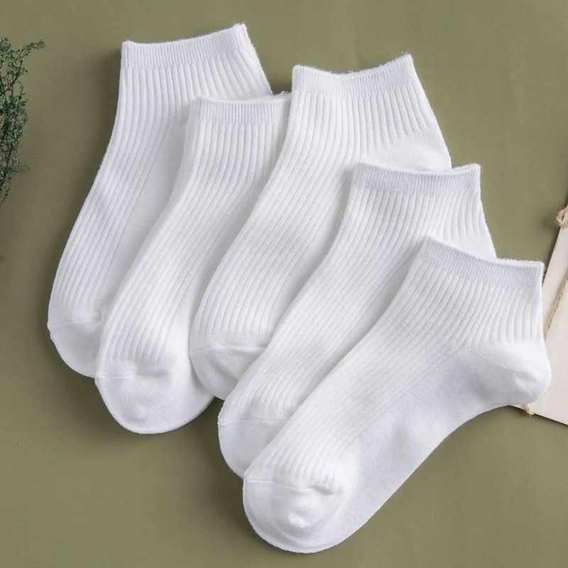

3 pairs Spring and Summer Cotton Socks Women's Boat Socks Shallow Mouth Women's Socks Breathable Candy Color Women's White Boat