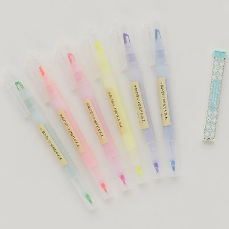 6PCS/Set color drawing painting watercolor art double head marker pen writing brush school office supplies | Канцтовары для офиса