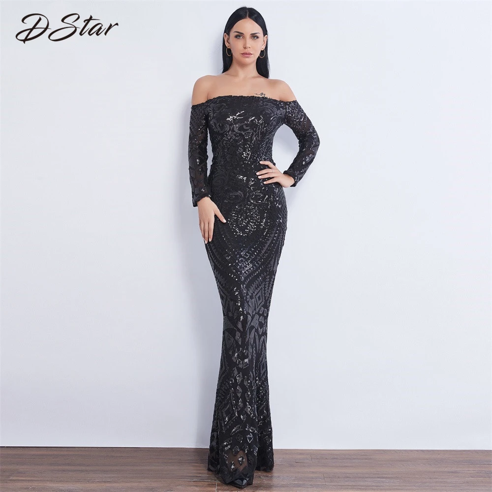 2019 new sequined style women dress mermaid party sexy maxi vestidos |