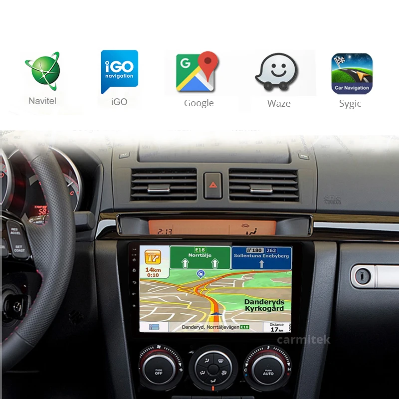 Android 9 дюймов Автомобильный мультимедийный плеер gps для Mazda 3 mazda3 2004 2005 2006 2007 2008 2009 2010 2011 2012 Авто Радио стерео