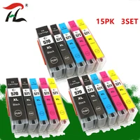 15pk ink cartridge for canon 570xl pgi 570 pgi570 cli571 pgi570xl for canon pixma mg5750 mg5751 mg5752 mg5753 mg6850 printer