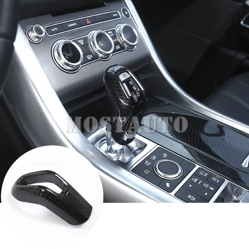 

For Land Rover Range Rover Sport Carbon Fiber Style Gear Shift Knob Cover 2014-2018 1pcs Car Accessories Interior Car Decor