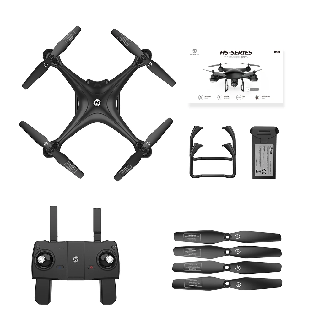 Holy Stone HS120D gps Дрон FPV с HD камерой 1080p Wifi RC дроны селфи следуем за мной Квадрокоптер gps ГЛОНАСС Квадрокоптер 300 м