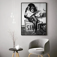 diamond painting the black and white monkey wall art poster living room picture for home decoration
