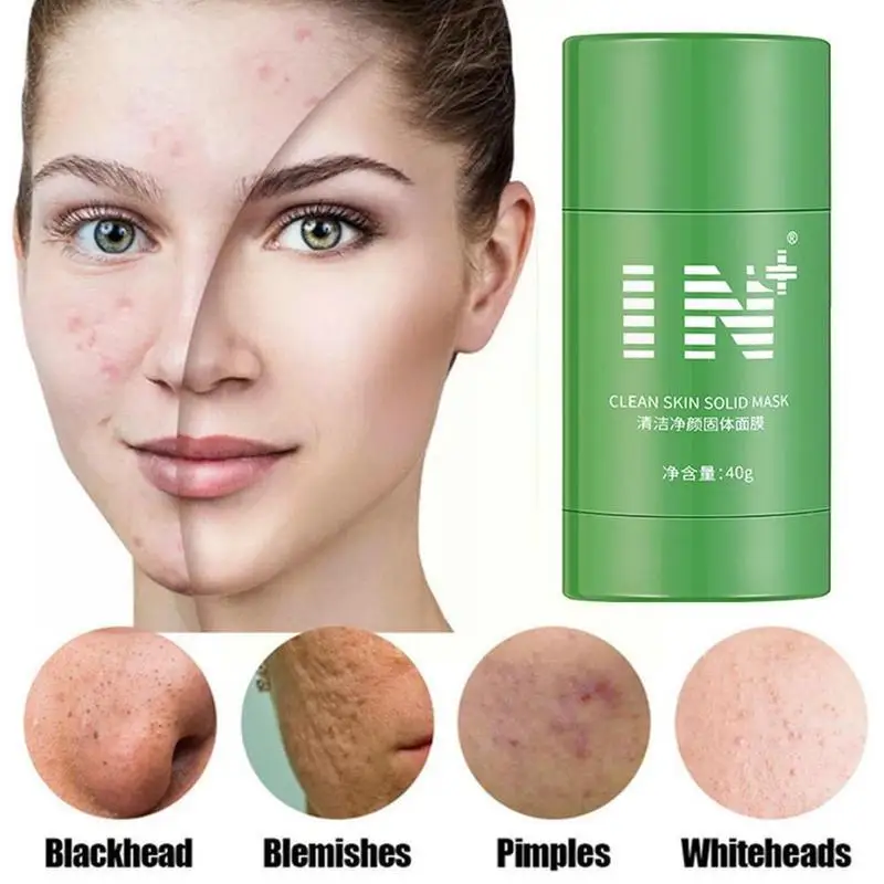 

40g Cleansing mask Oil Control Pores Purifying Clay Stick Mud Mask Cleansing mask Whitening Green Deep