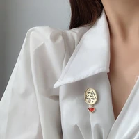 xm funny french fashion retro universe symbol love letter brooch female personality corsage brooch