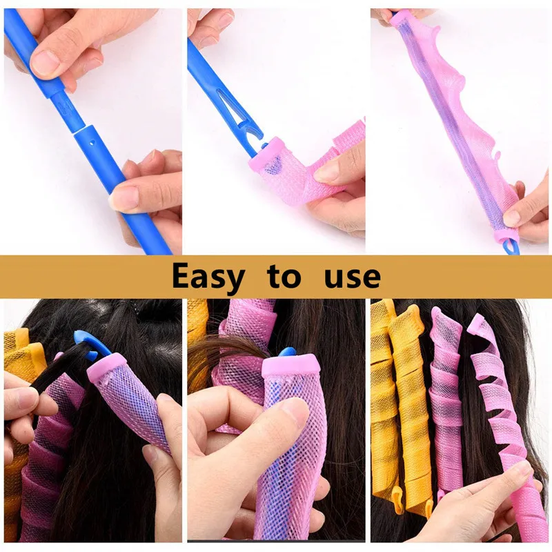 Волшебные бигуди 40 шт./упак. 55 см Спиральные Кудри набор для укладки без нагрева