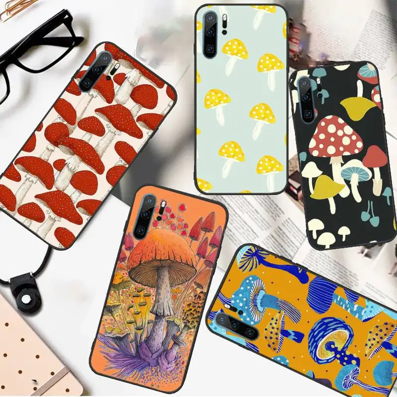 

Cactus and Mushrooms Elegant Phone Case For Huawei honor Mate P 10 20 30 40 i 9 8 pro x Lite smart 2019 nova 5t