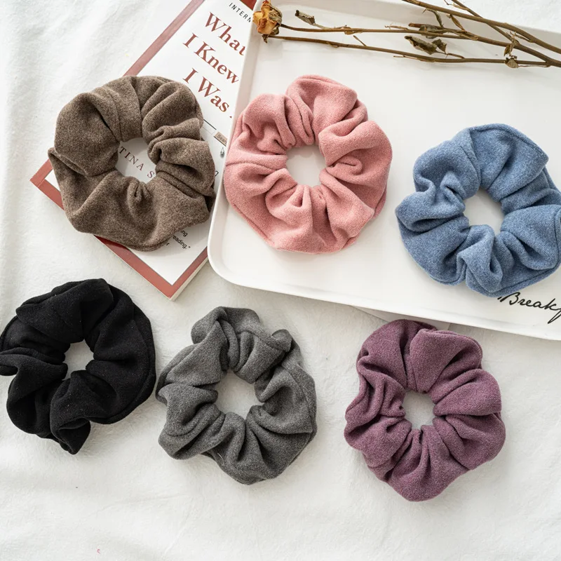 

Осень-зима шерстяной волос Scrunchies для девочек Женская резинка для волос аксессуары для волос