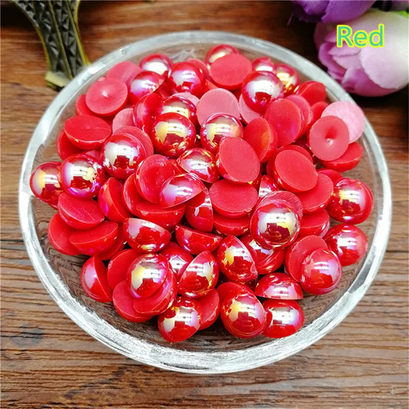 Оптовая продажа 4 /6 /8 мм красного цвета со средним круглая жемчужная бусина с