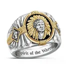Мужское двухцветное Золотое кольцо в стиле хип-хоп, кольцо в западном и национальном ковбойском стиле с пиратским орлом, юбилей