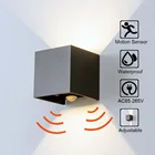 Светодиодный светильник для крыльца с радарным датчиком и регулируемым углом, уличный и домашний настенный светильник s, садовый светильник для коридора, куб, бра